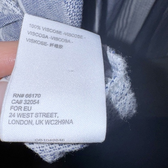 Anthropologie Maeve Shirt Sz Large Blue Chatham Striped Button Down Blouse - Picture 11 of 12